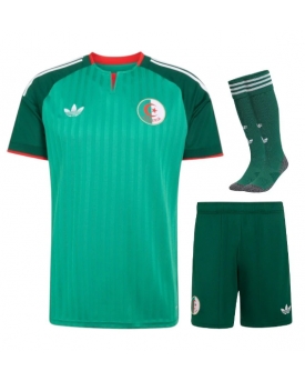 Billige Fotballdrakt Algerie Replika Bortedraktsett Barn VM 2026 Kortermet (med bukser)